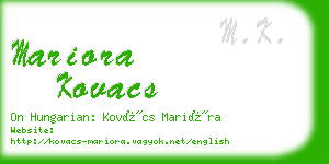 mariora kovacs business card